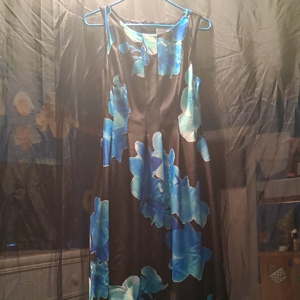 Calvin Klein Blue Asymmetrical Sundress